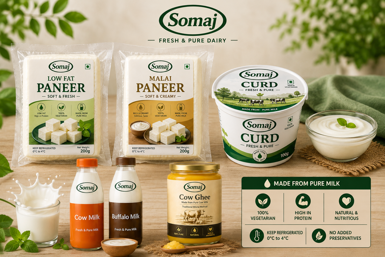 SOMAJ premium dairy products